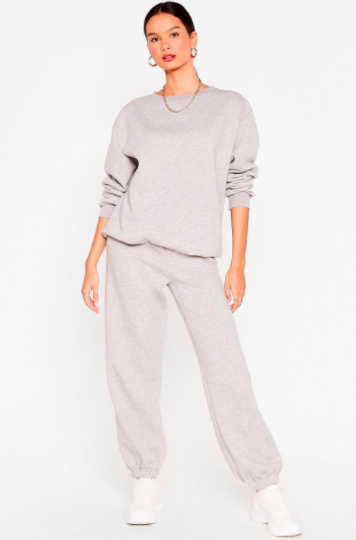 Nasty Gal Kick Back Relaxed Sweatshirt and Jogger Set