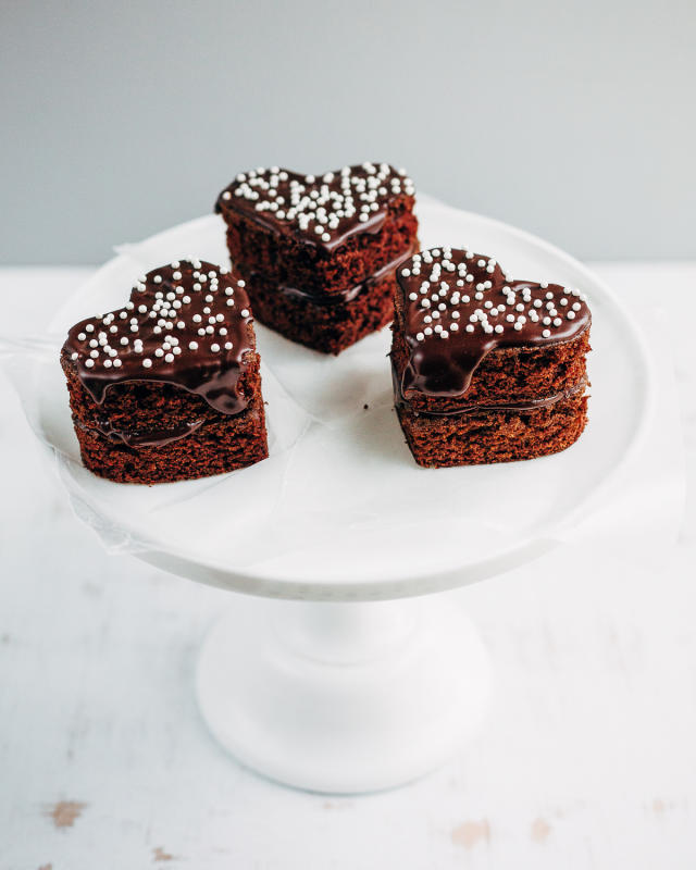 Vegan Valentines Cake  Heart-Shaped Chocolate Cake - Supergolden Bakes