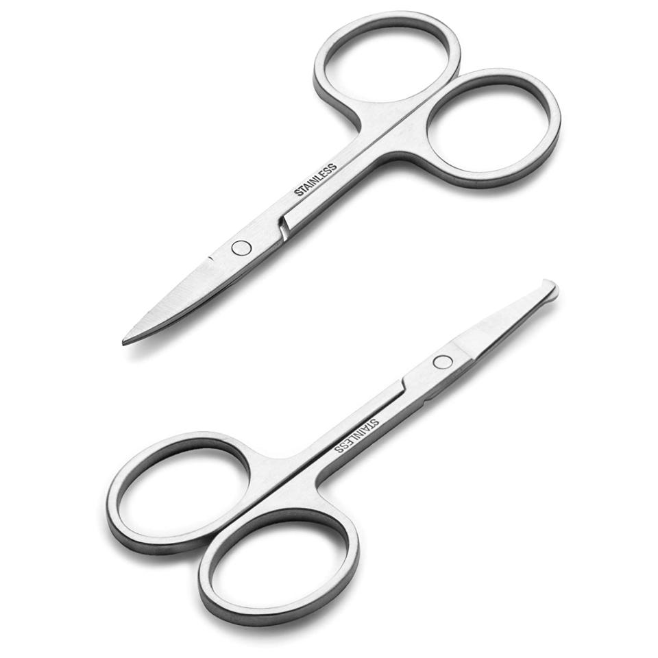 LePinko Small Grooming Scissors, sharp tip and rounded tip; how to manscape