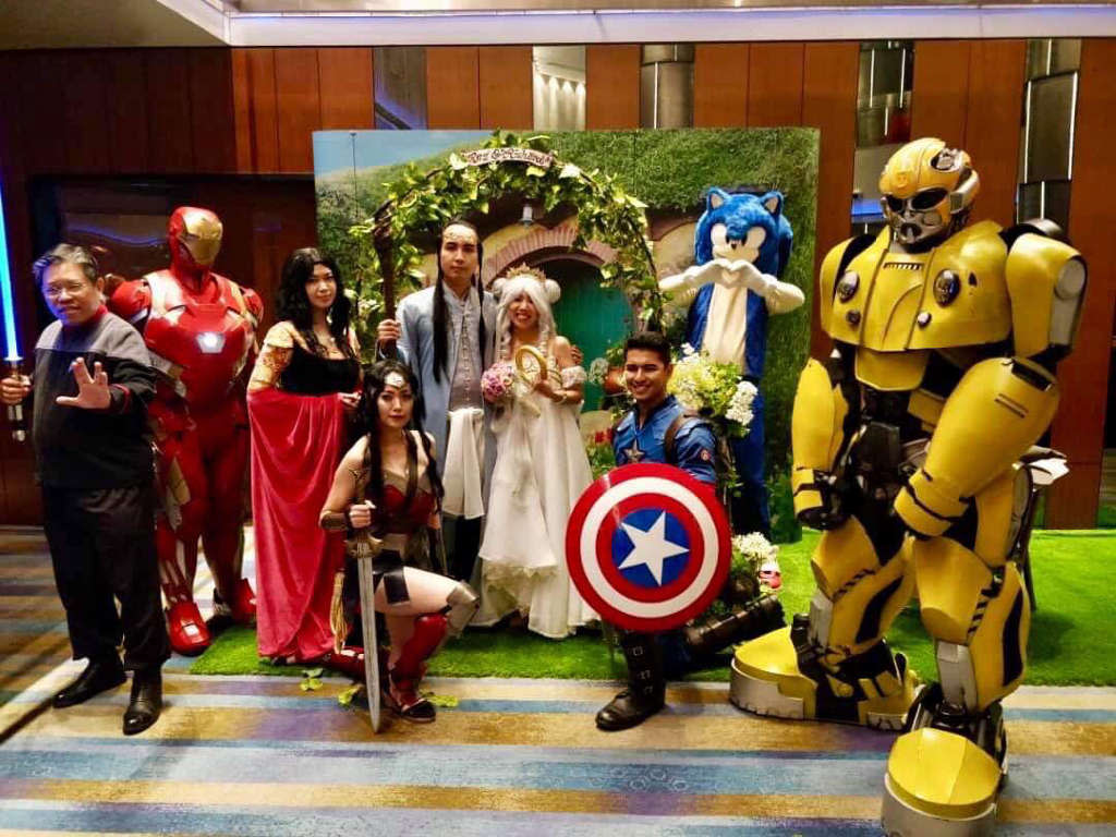 It's not often you see this many pop culture characters congregate at a wedding.