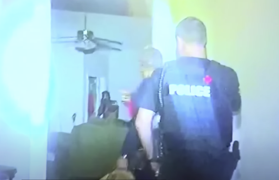 Jacksonville Sheriff's Office body camera video shows Tyliko Maduro waiting for them with a rifle pointed when his mother opened the door. He opened fire hitting Officer Malik Daricaud on March 26.