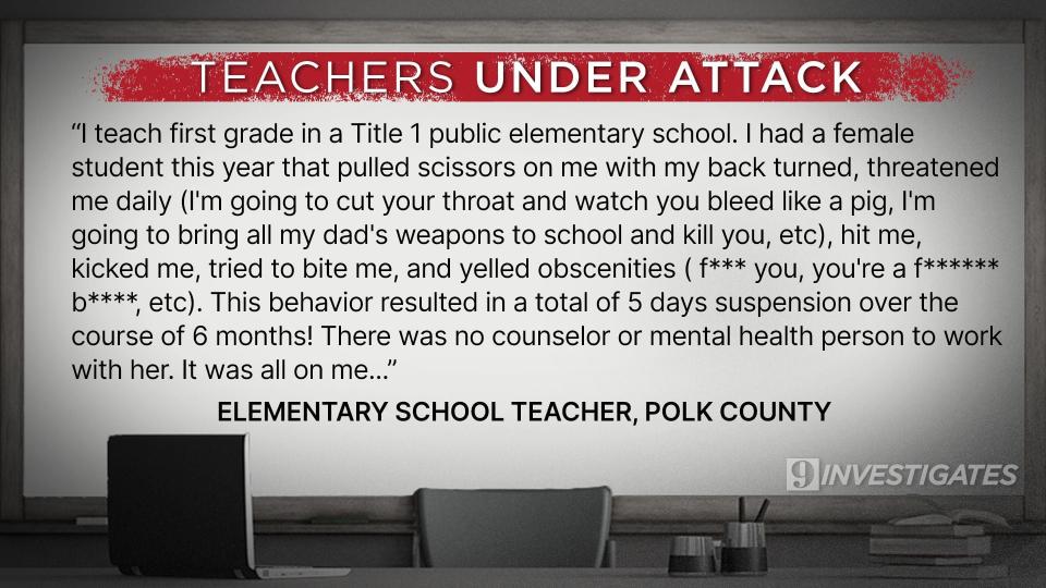 9 Investigates gathered comments from teachers across Central Florida.