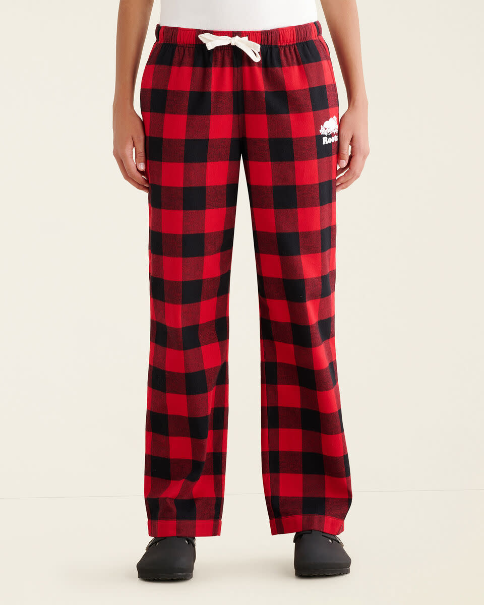 Womens Park Plaid Pajama Pant. Image via Roots.