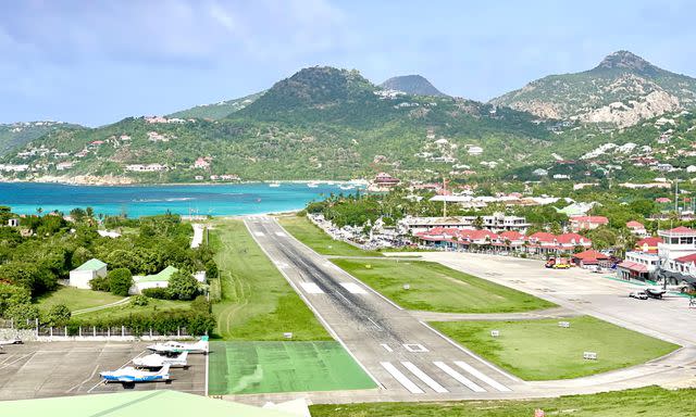 <p>Anna Halkidis</p> Gustaf III Airport in St. Barts