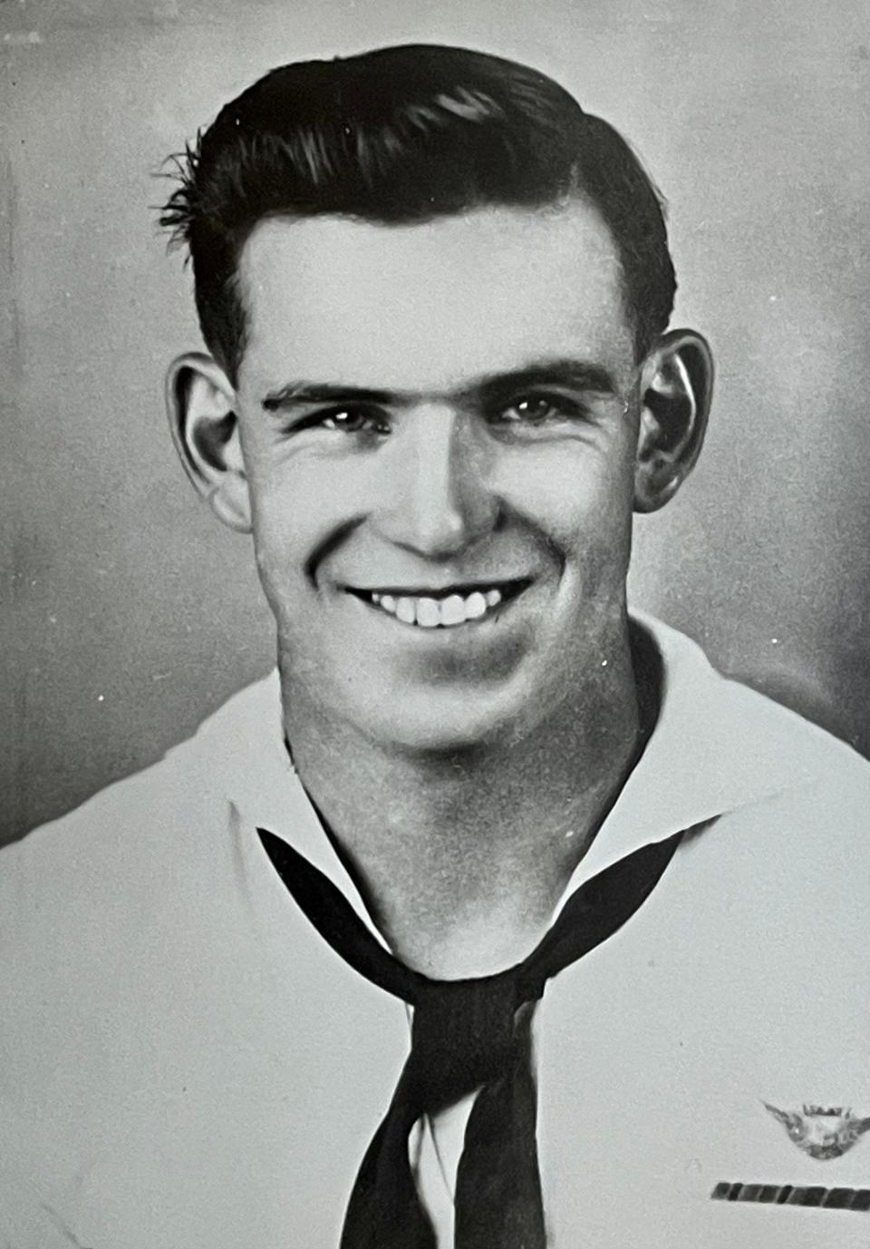 Navy veteran Joseph Jennings while he was in the Navy for World War II.