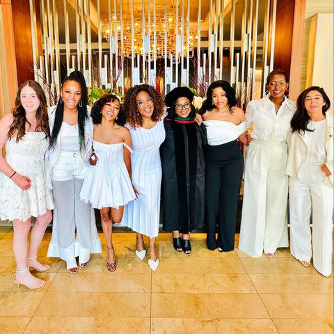 <p>Oprah/Instagram</p> Oprah at Stanford Medicine graduation