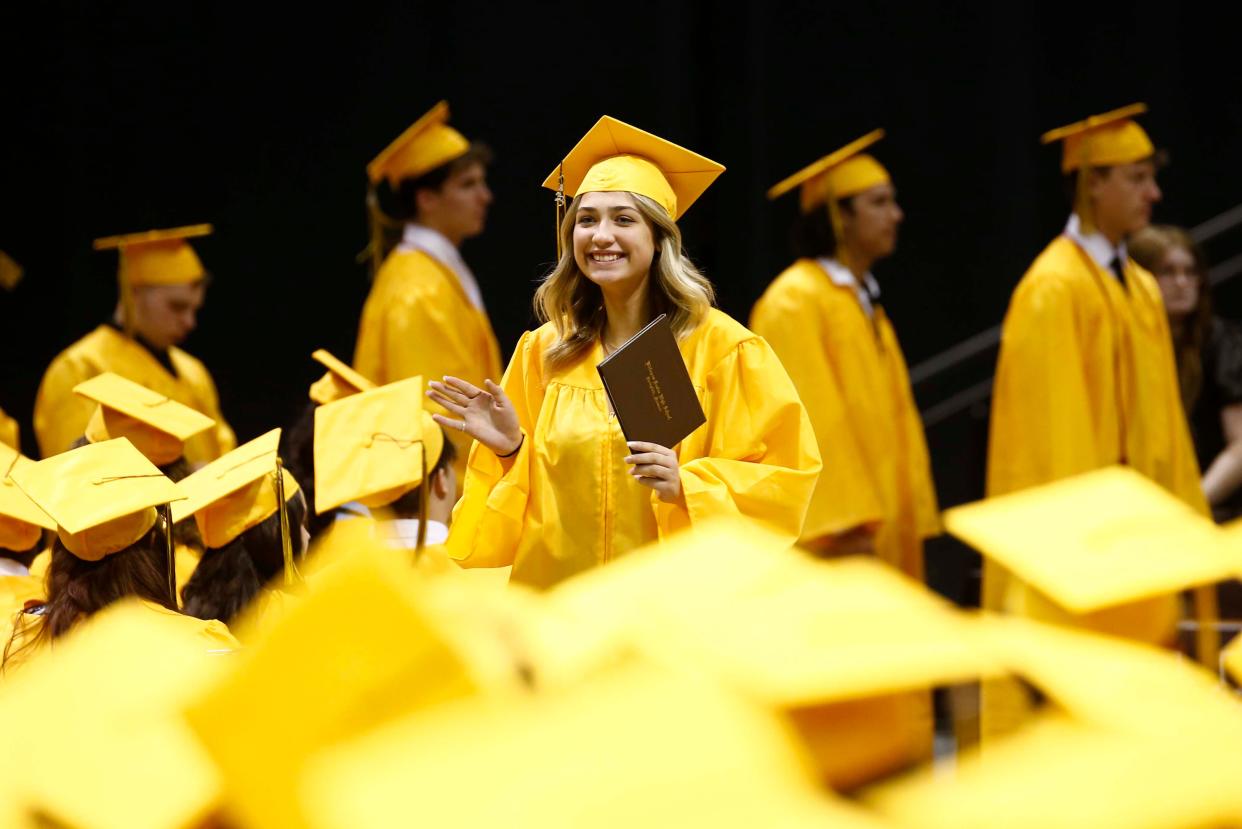 Images of the 2023 Graduation of Kickapoo High School at Great Southern Bank Arena on the campus of Missouri State University on May 20, 2023.