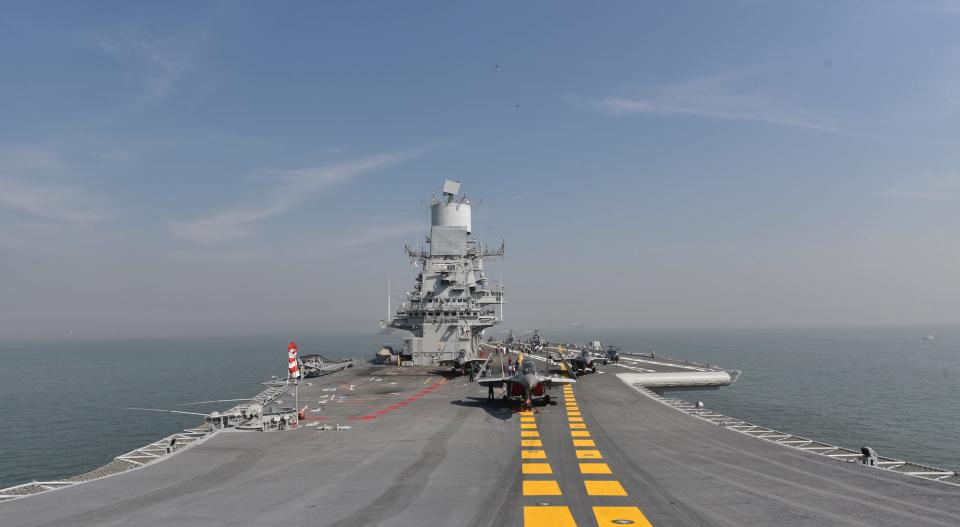 Indian Navy aircraft carrier INS Vikramaditya