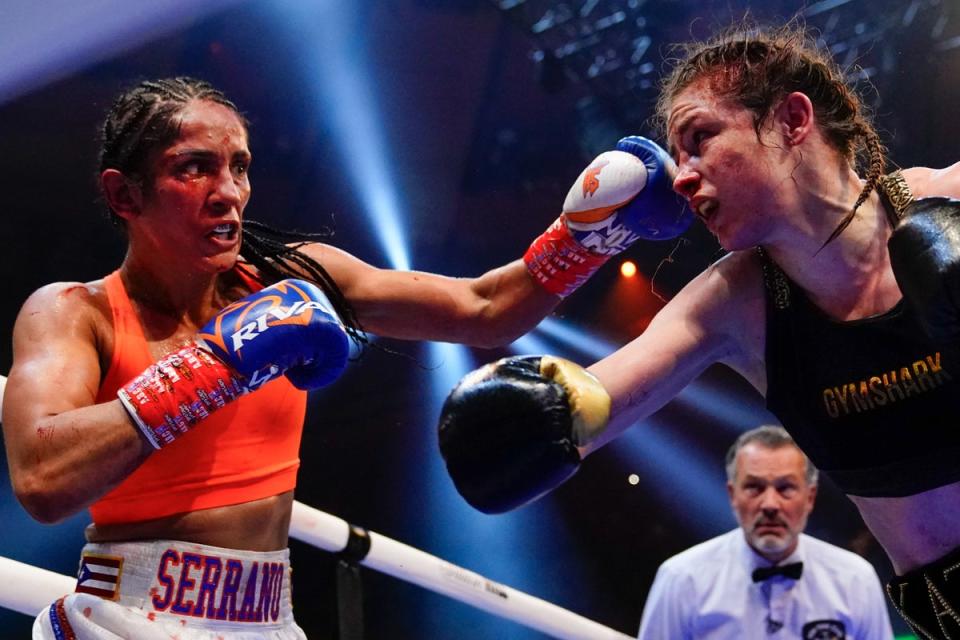 Katie Taylor battled to victory over Amanda Serrano in an epic encounter two years ago (AP)