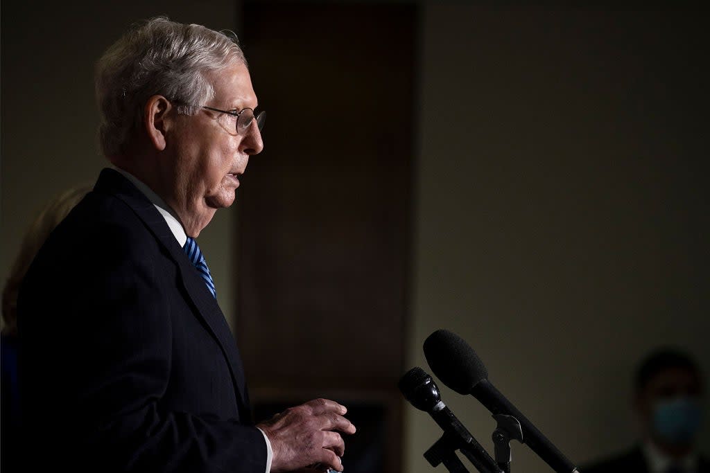 Senate Majority Leader Mitch McConnell and Democratic congressional leaders have been on two separate planets in their approach to more coronavirus relief. (Getty Images)