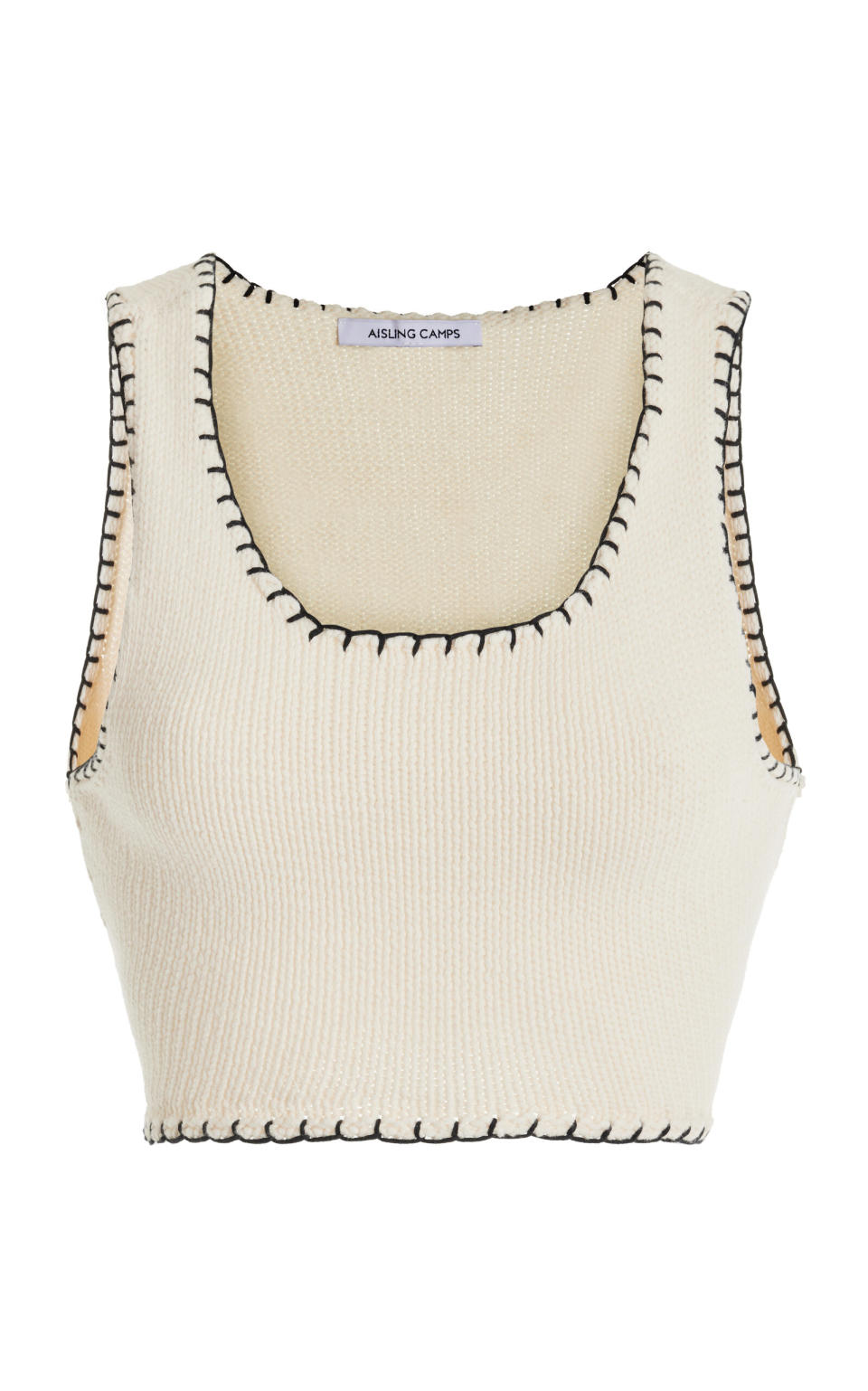 Stitched Cotton-Blend Top