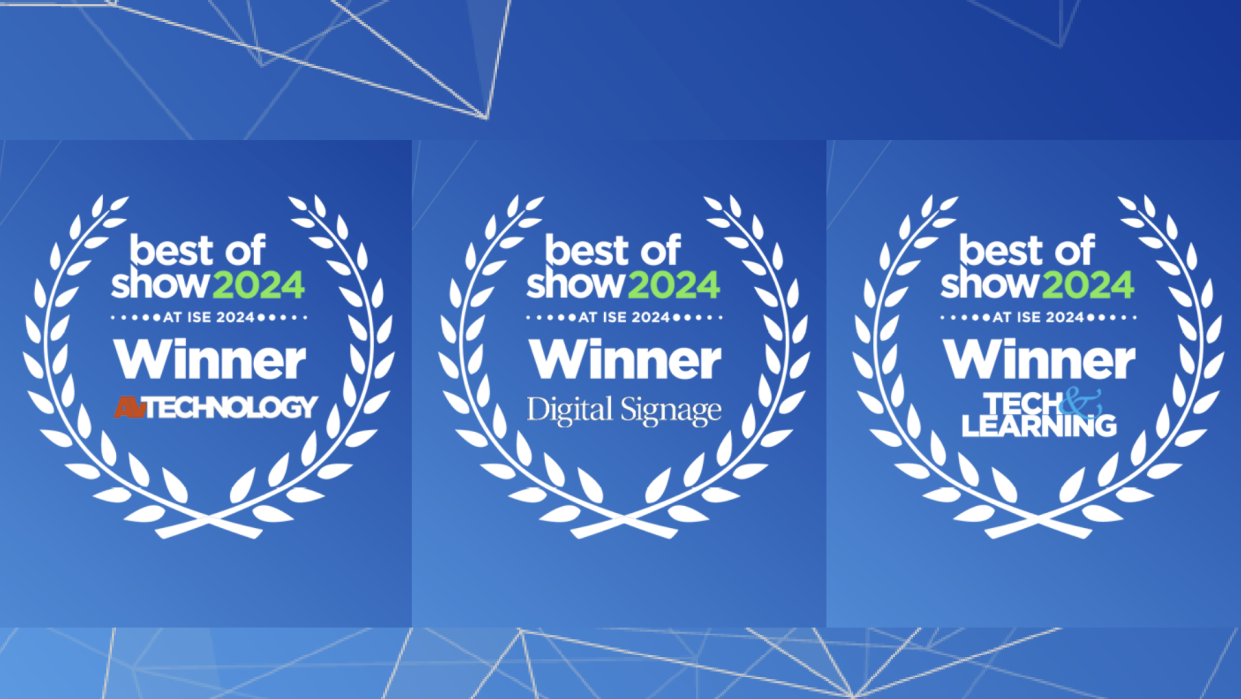  Winners of the Best of Show at Integrated Systems Europe 2023 for AV Technology, Digital Signage, and Tech & Learning announced. 