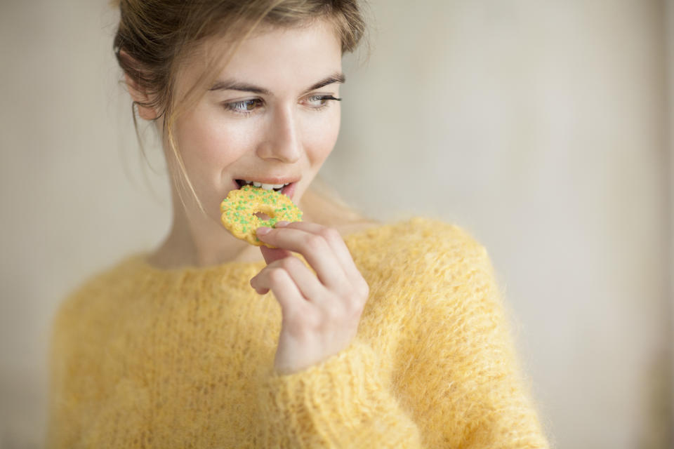 It’s a natural reaction to reach for food during stress Tiff says. Source: Getty