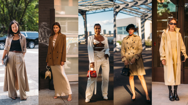 On the street at New York Fashion Week Spring 2022. <p>Photos: Imaxtree</p>