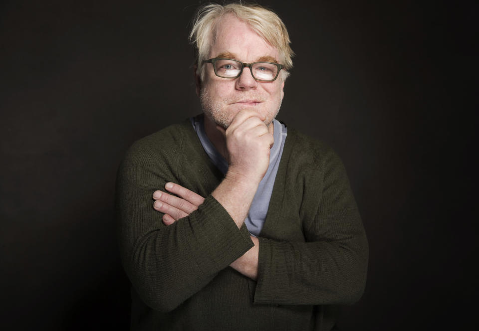 FILE- In this Jan. 19, 2014, file photo, Philip Seymour Hoffman poses for a portrait at The Collective and Gibson Lounge Powered by CEG, during the Sundance Film Festival, in Park City, Utah. Hoffman, who won the Oscar for best actor in 2006 for his portrayal of writer Truman Capote in "Capote," was found dead Sunday, Feb. 2, 2014, in his New York apartment. He was 46. (Photo by Victoria Will/Invision/AP, File)