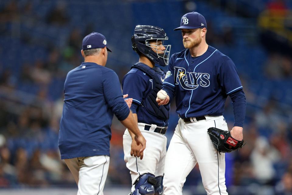 Rays pitcher Drew Rasmussen tossed seven shutout innings against the Yankees in his last start on May 11, but was diagnosed with a flexor strain one day later that will sideline him for at least two months.