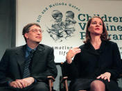 <p>The couple held a press conference in N.Y.C. in 2005 to announce a $100 million gift to establish the Bill and Melinda Gates Children's Vaccine Program, the same year the two were named <em>Time</em> magazine's Persons of the Year.</p>