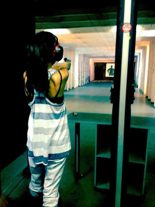 Selena Gomez Shoots Gun In Bulgaria