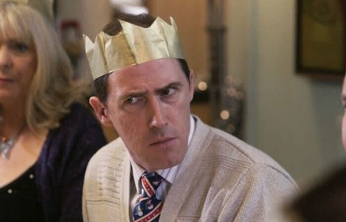 Rob Brydon as Bryn in the 2008 special Christmas episode of 'Gavin & Stacey'. (Credit: BBC)