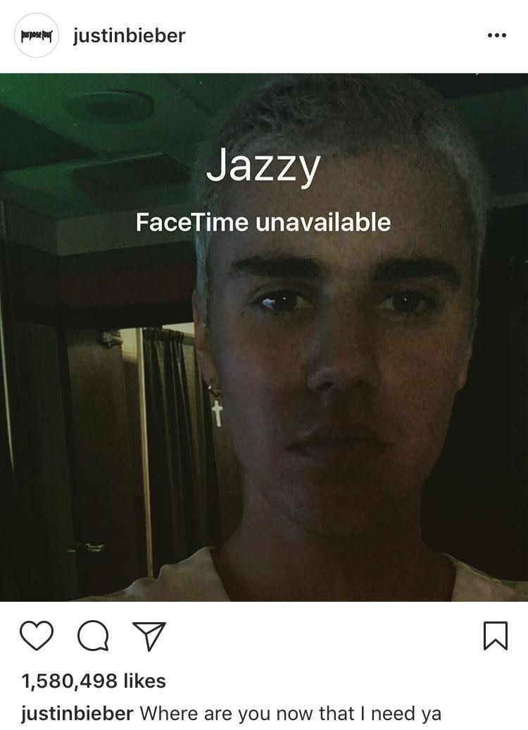 FaceTime unavailable? What Jazzy?! Source: Instagram