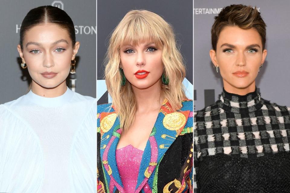 Gigi Hadid; Taylor Swift; Ruby Rose | Lars Niki/Getty Images; Axelle/Bauer-Griffin/WireImage; Rodin Eckenroth/FilmMagic