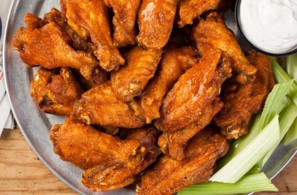 The 20-piece wing serving at Pluckers Wing Bar. You can go bigger.