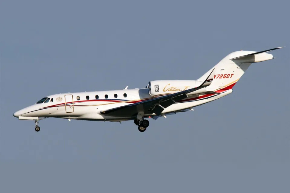 Donald Trump’s Cessna Citation X landing in New York in August 2014. Vivaldi/Wikimedia Commons