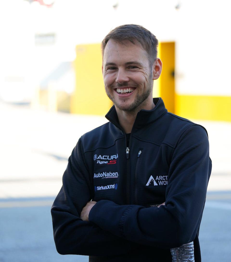 Tom Blomqvist is on the team of drivers for Meyer Shank Racing's Acura ARX-06 LMDh competing at the Rolex 24 at Daytona on Jan. 28-29, 2023.