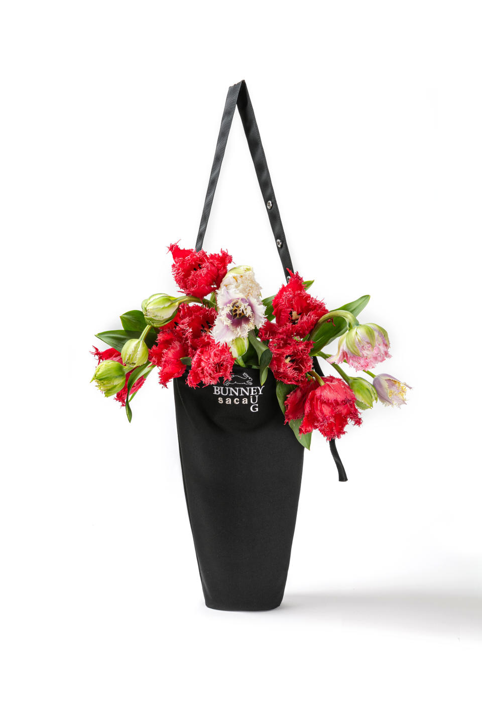 Bouquet carrier bag from the Sacai, Bunney and Eugene Whang collaboration. 