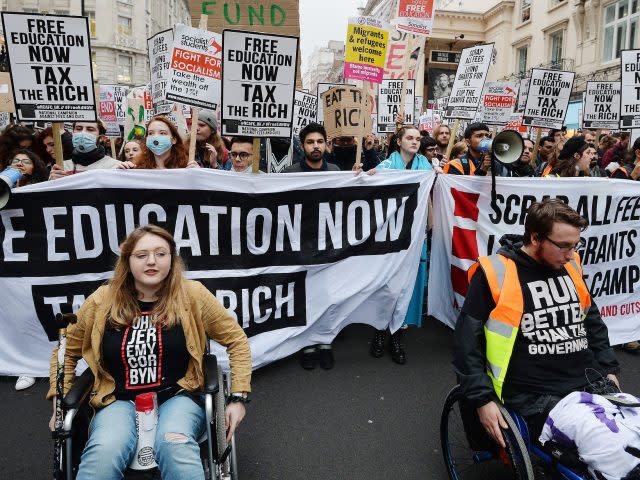 Students protest in the capital