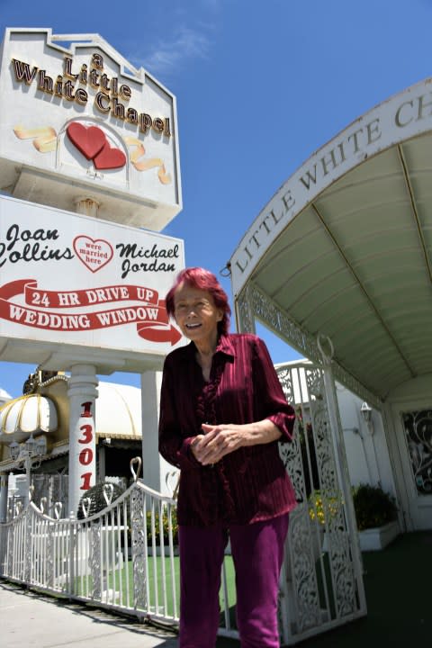 Charolette Richards, owner of A Little White Wedding Chapel in Las Vegas, Nev., is shown in this 2022 photo. (KLAS)