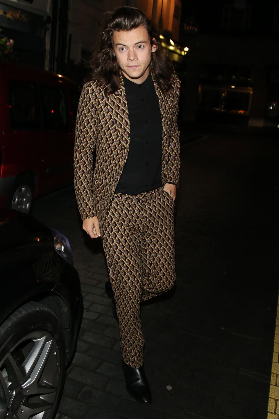 Leaving a Love Magazine party at Loulou's in London.