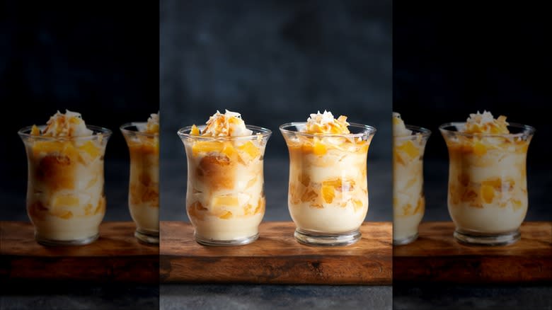 pineapple parfaits in glasses