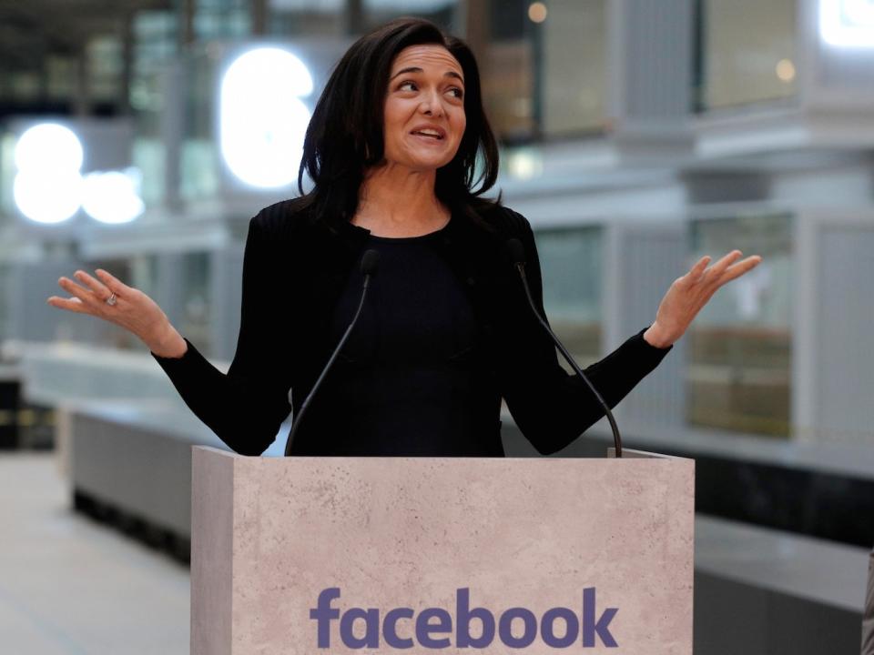 Sheryl Sandberg Facebook shrug