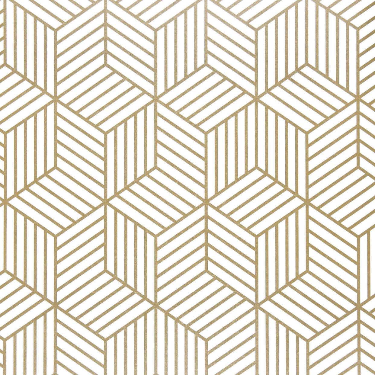 Wenmer Geometric Hexagon Peel and Stick Wallpaper