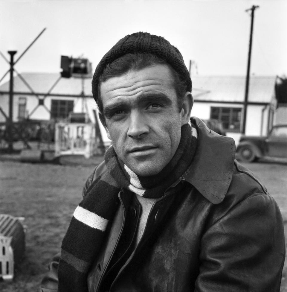 Sean Connery on the set of the film &quot;Action of the Tiger&quot;. November 1956 A357 (Photo by WATFORD/Mirrorpix/Mirrorpix via Getty Images)