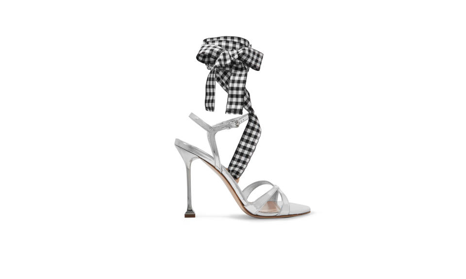 <p>Canvas-trimmed metallic leather sandals, $750, <a rel="nofollow noopener" href="https://www.net-a-porter.com/us/en/product/861383/miu_miu/canvas-trimmed-metallic-leather-sandals" target="_blank" data-ylk="slk:net-a-porter.com;elm:context_link;itc:0;sec:content-canvas" class="link ">net-a-porter.com</a> </p>