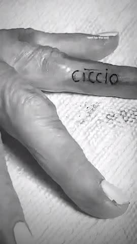 Ariana Grande/Instagram Marjorie Grande's tattoo on her left ring ringer.