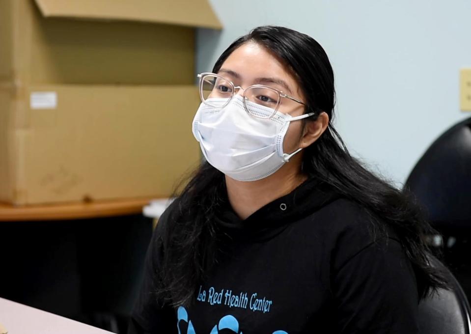 Yina Mazariegos Diaz, health promotion advocate, Wednesday, Feb. 2, 2022, at La Red Health Center in Georgetown, Delaware. 