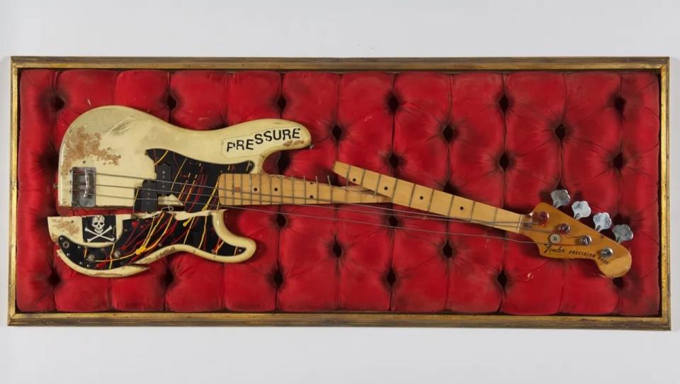 The Fender P-Bass that The Clash's Paul Simonon smashed during a September 21, 1979 concert at New York’s Palladium