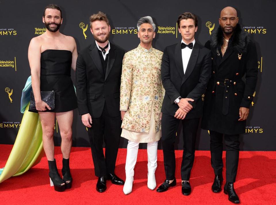 Jonathan Van Ness, Bobby Berk, Tan France, Antoni Porowski, Karamo Brown, Queer Eye, 2019 Creative Arts Emmy Awards