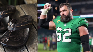 jason kelce flip flops