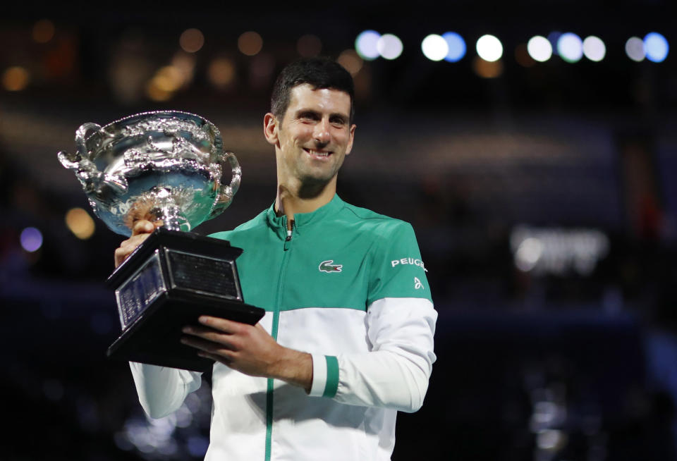 Novak Djokovic七度摘下年終球王寶座創歷史。(REUTERS/Asanka Brendon Ratnayake)