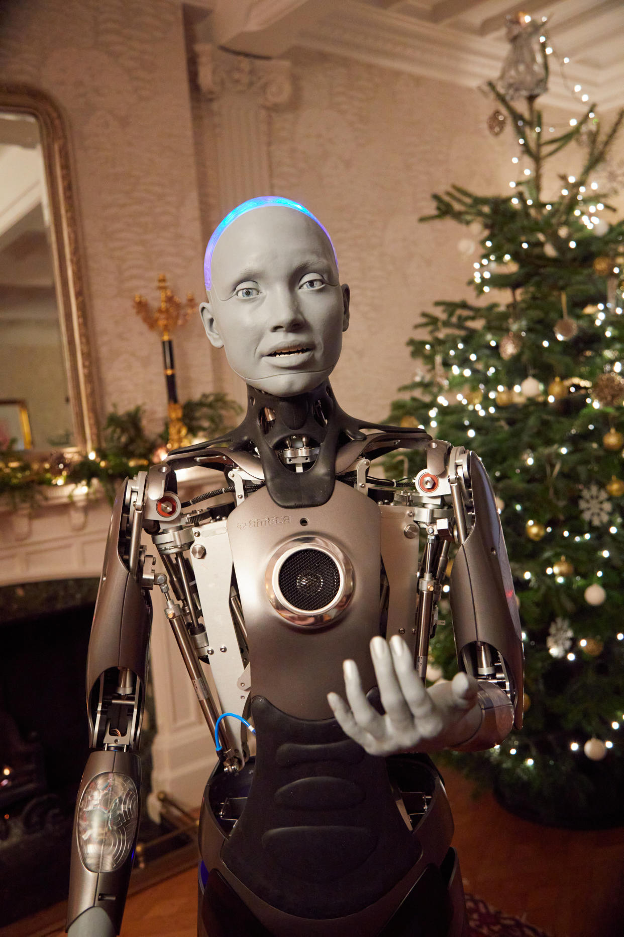 Channel 4’s Christmas message will be delivered by Ameca, one of the world’s most advanced robots (Channel 4/PA)