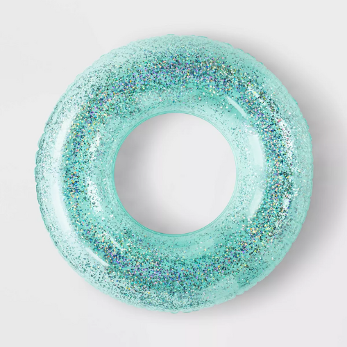 Sun Squad Glitter Tube Pool Float against white background