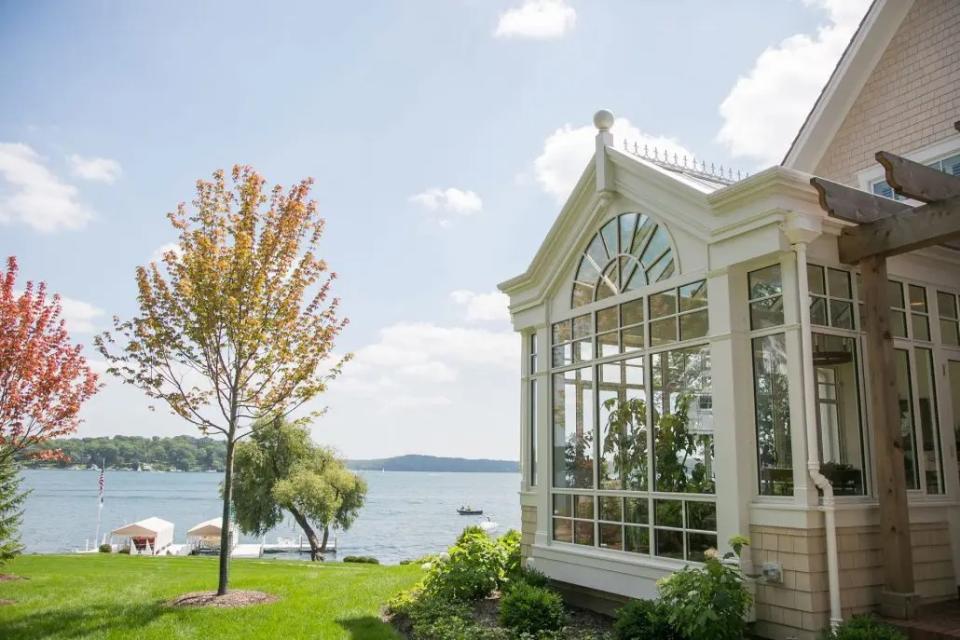 <p> A conservatory is the original room with a view, so it makes an excellent choice for a home addition in a panoramic setting. </p> <p> 'This room was intended for dining, housing  greenery and gazing out at beautiful Lake Geneva,' says Evan Cohoe of Conservatory Craftsmen, about this Minnesota home. 'This is technically an orangery. In the summer the plants live on the patio terrace. In the winter the plants are pushed in. This is the way the Victorians used orangeries also.' </p>