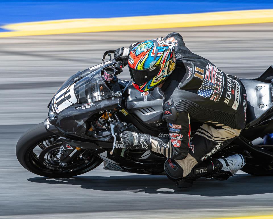 Tony Blackall is racing a partial schedule in the MotoAmerica Supersport class this season.
