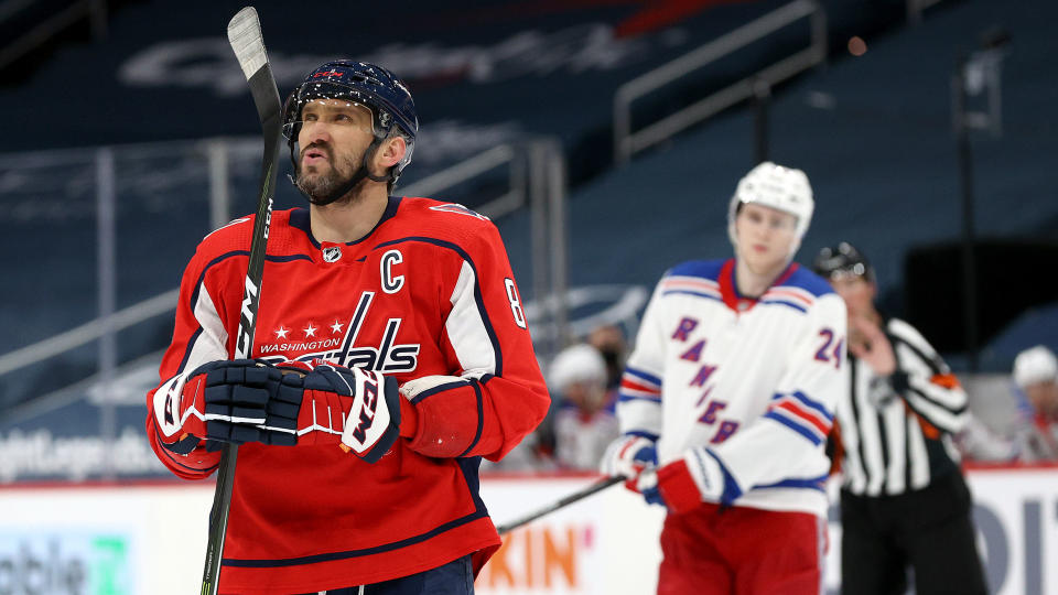 Alexander Ovechkin is making up for lost time in his pursuit of some of hockey's grandest records. (Rob Carr/Getty Images)