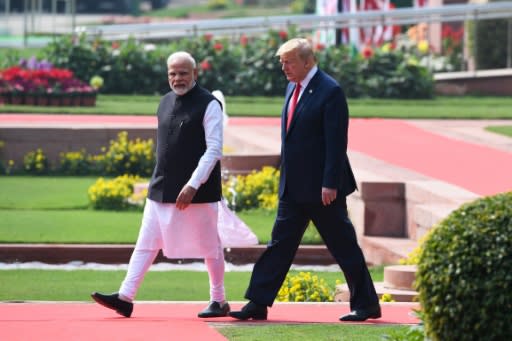 US President Donald Trump (R), pictured with India's Prime Minister Narendra Modi, has pushed for greater access to India's markets