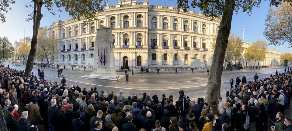 A two-minute silence was held across the country at 11am (Picture: SWNS)